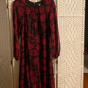 Beautiful chiffon red and black Dress